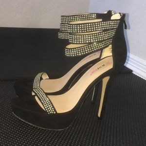 JustFab Mena Jewel Encrusted High Heels